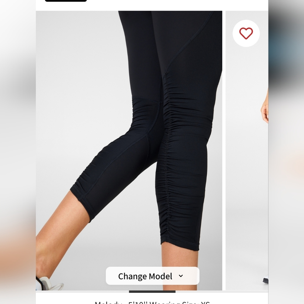 Fabletics PureLuxe Mid Rise Ruched 7/8 Legging - Picture 3 of 7